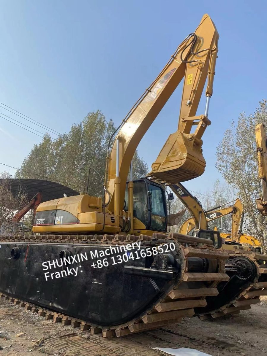 Used Caterpillar 320C Amphibious Excavator